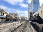 This is a view of the original Church Street Station in Orlando-looking south. At the other end in the middle of the picture is the northbound Church St Sunrail Station platform 